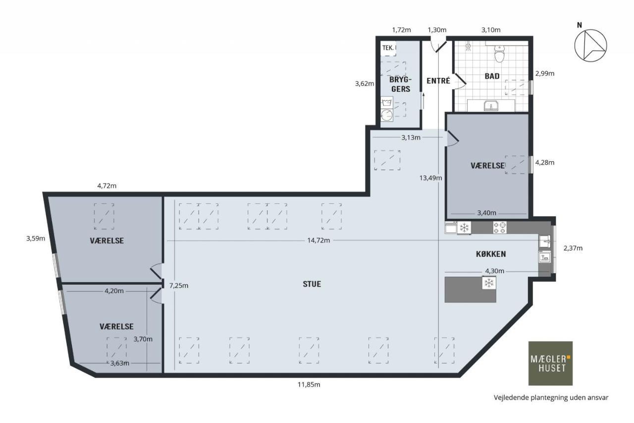 Aday - Penthouse 3 Bedroom - Heart Of Ålborg Exteriör bild